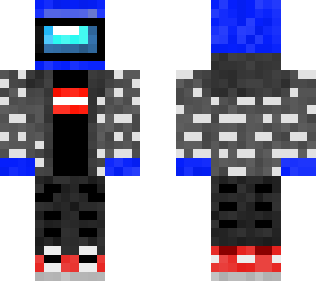 improved blue amongus man