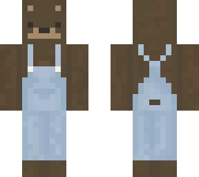 mocha bear in overalls