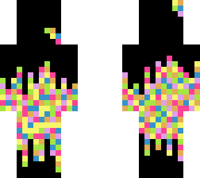 pastel pixels and black skin