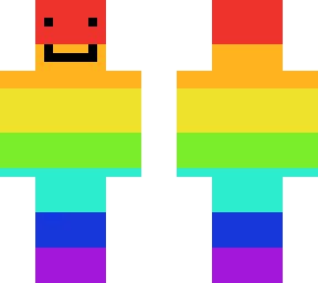 pride rainbow with face