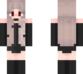 slightly changed girl in black dress