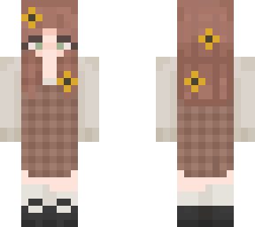 sunflower and brown plaid dress