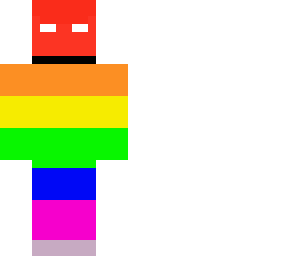 weird rainbow herobrine