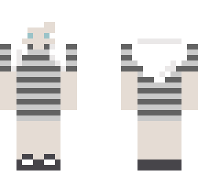 white haired girl in aesthetic zigzag shirt