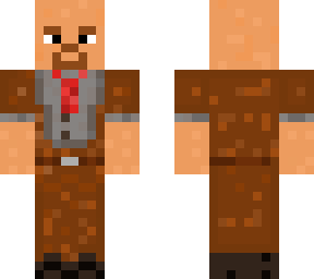 bald guy in a brown suit