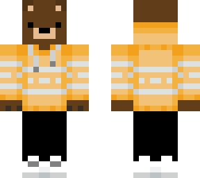 bear with orange sweater