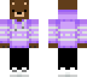 bear with purple sweater