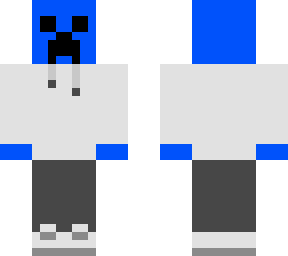 blue creeper with white jacket