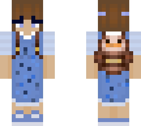 blue girl with benson back