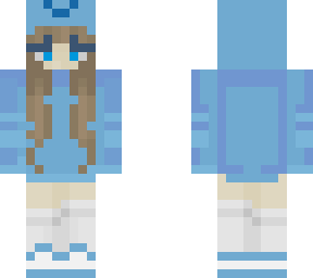 blue slime hoodie girl