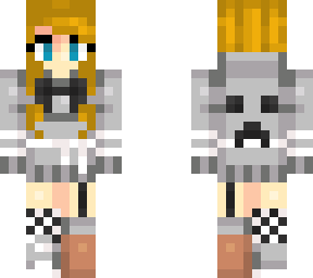chica de gris