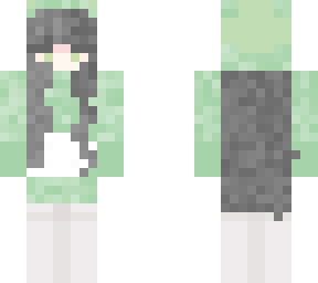 cute green bear girl