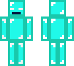 diamond skin with herobrine eyes