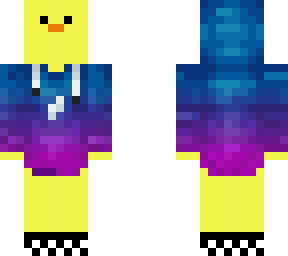 ducky in a galxy hoodie