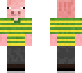 ecopig: green & yellow shirt