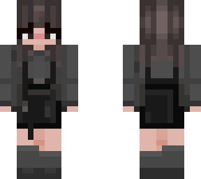 girl w black overalls