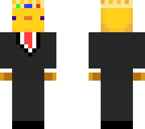 king golden axolotol in suit on upper layer