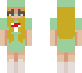 mushroom girl with blonde hair