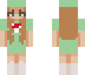 mushroom girl with brown hair