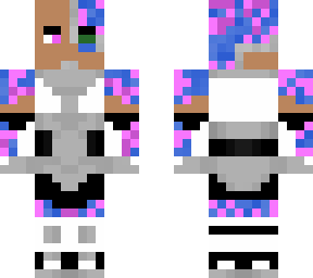 pink and blu cyborg