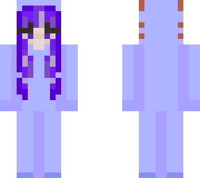 purple hair axolotl skin