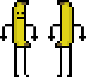 stick man banana