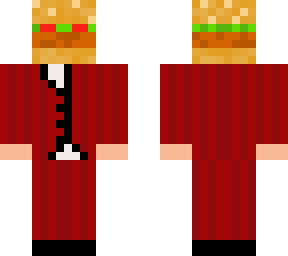 suited up burger man