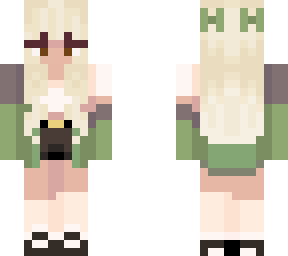 basic blonde green outfit :)