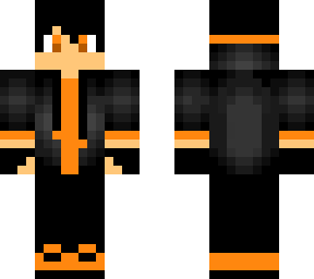 black and orange hoodie