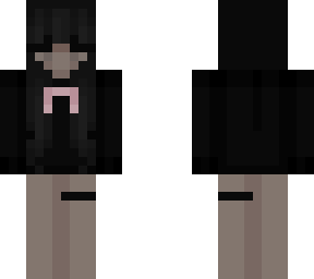 black hoodie pink bow