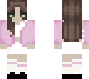 cute brunette pink and white