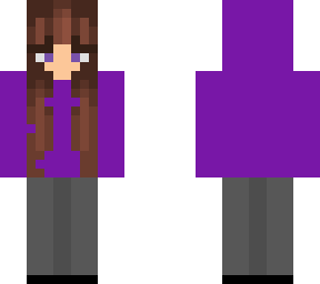 it is a girl with purple sweater on
