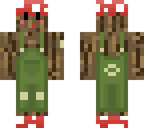 mushroom tree overalls
