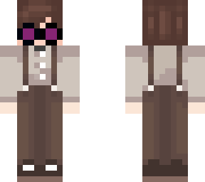 overall with portal glasses