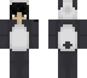panda onesie black hair