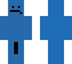 plain blue man