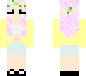 summer pink hair girl