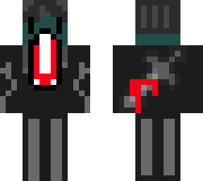 the ghost man haunted ghost with  a big mouth and in his back he got a blood dri