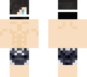 zane with swimming trunks on