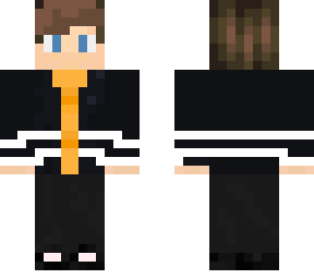 black jacket with white stripes