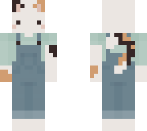 calico cat w/ overalls! (fixed)