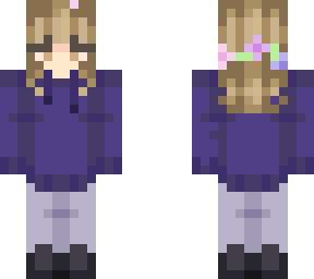 girl with navy hoodie