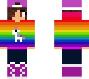 girl with rainbow hoodie