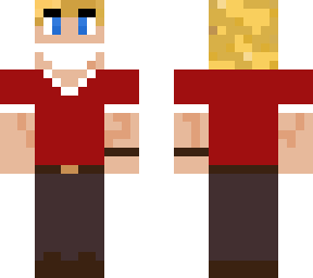 happy red shirt man