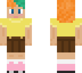 me w/ pleated skirt