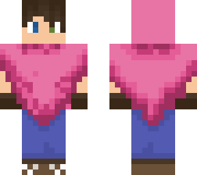 pink axolotl poncho