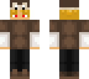 red eyed boy with blonde hair and monkey hat