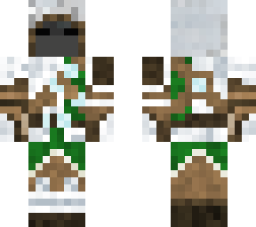 snow wither skeleton but green