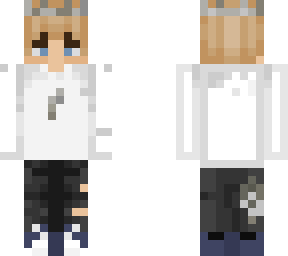 white hoodie and silver crown