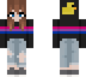 bi***ual pride with duck on the back of the hoodie